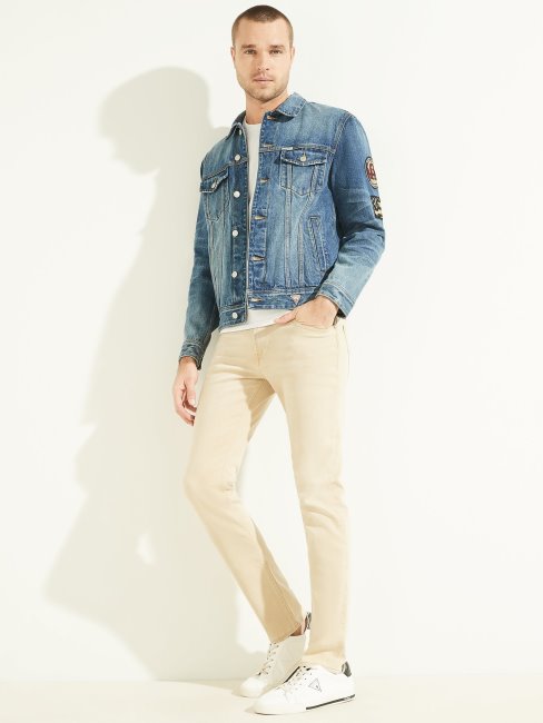 Guess True Blue Dillon Veste Brodée De Drapeaux