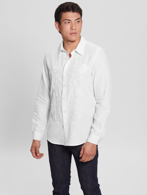 Guess Chemise éco Brodée Blanc Pur
