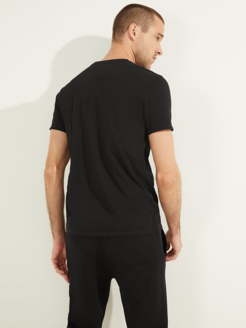 T-shirt à Logo En Relief Noir Jet Guess