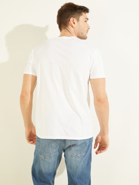 T-shirt à Logo Classique Guess Blanc Pur