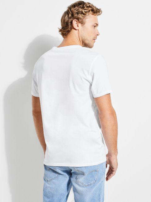 T-shirt à Logo Classique Guess Blanc Pur