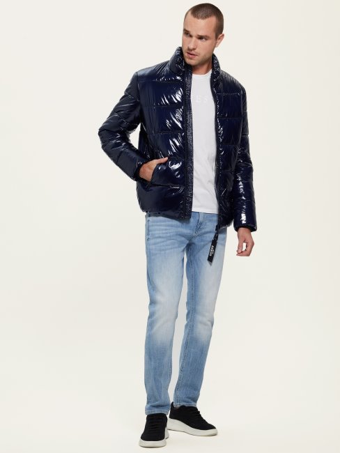 Guess Bleu élégant Doudoune Liquide