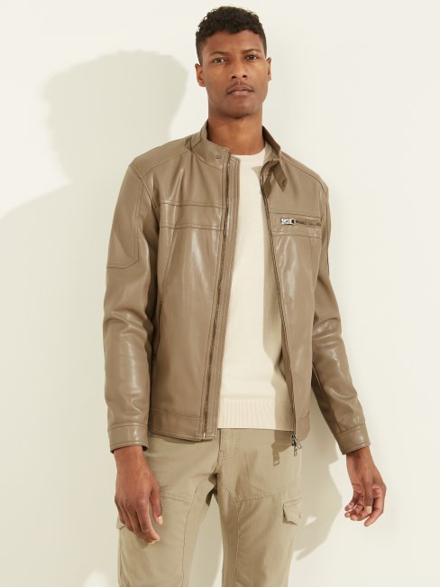 Veste De Motard En Similicuir Avec Coquille De Noix Guess