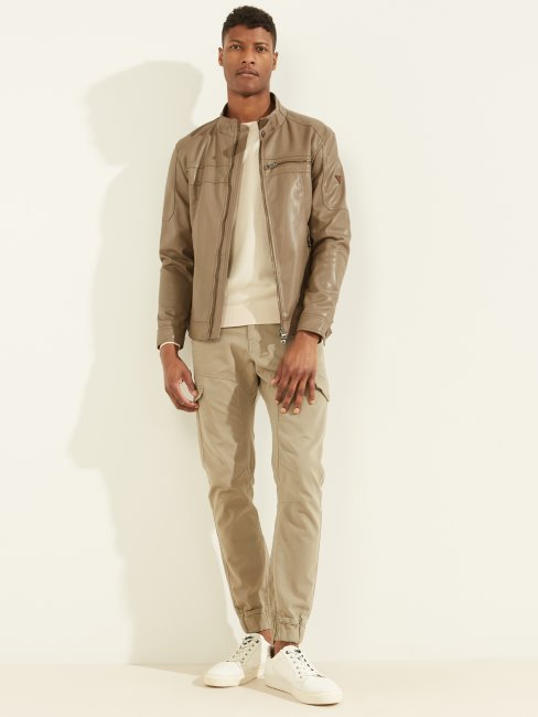 Veste De Motard En Similicuir Avec Coquille De Noix Guess