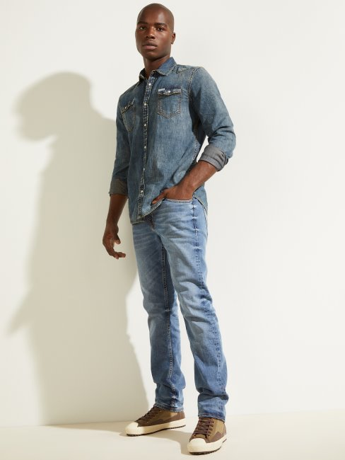 Chemise Western En Denim Truckee Guess Acadia