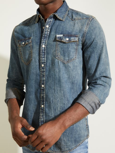 Chemise Western En Denim Truckee Guess Acadia