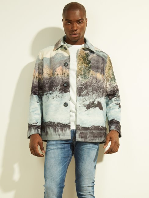 Veste à Imprimé Vache Montagnes D'hiver Guess