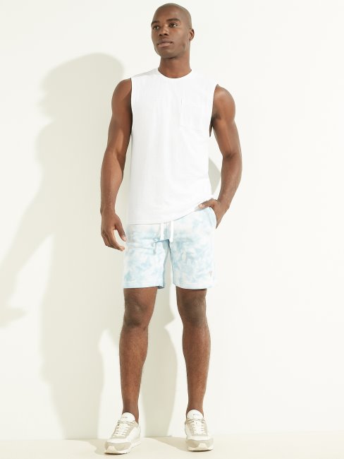 T-shirt Muscle En Coton De Chanvre Blanc Pur Guess