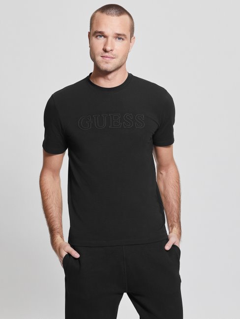 Tee Shirt Eco Alphy Guess Noir De Jais
