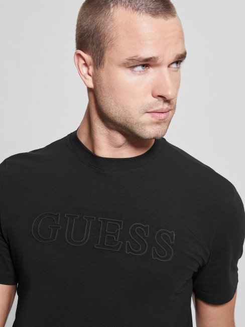 Tee Shirt Eco Alphy Guess Noir De Jais