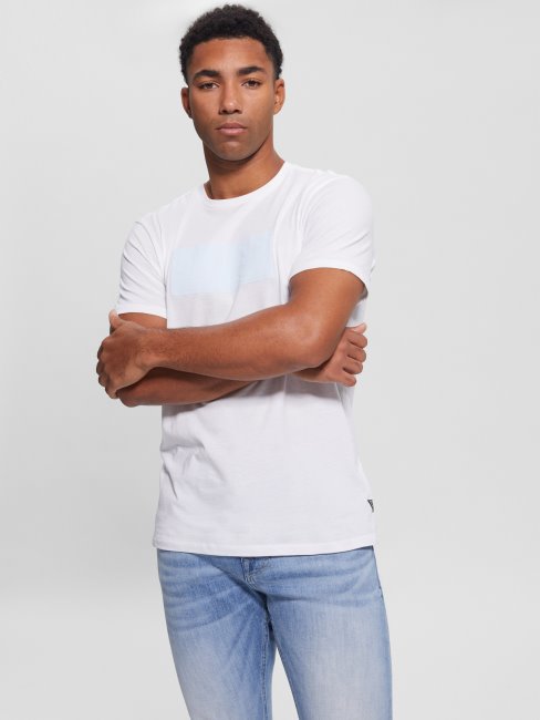 Tee Shirt Eco Logo Blanc Pur Guess