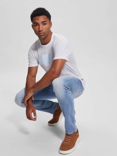 Tee Shirt Eco Logo Blanc Pur Guess