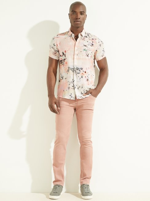 Chemise Bord De Mer En éco Rayonne Imprimé Guess Bord De Mer