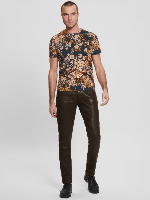 Tee Shirt Guess Eco Bloom Logo Smart Bleu Multi