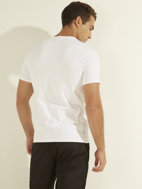 Tee Shirt Graphique à Logo Irisé True White Guess