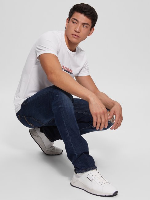 T-shirt Blanc Pur Avec Logo Guess Maksim