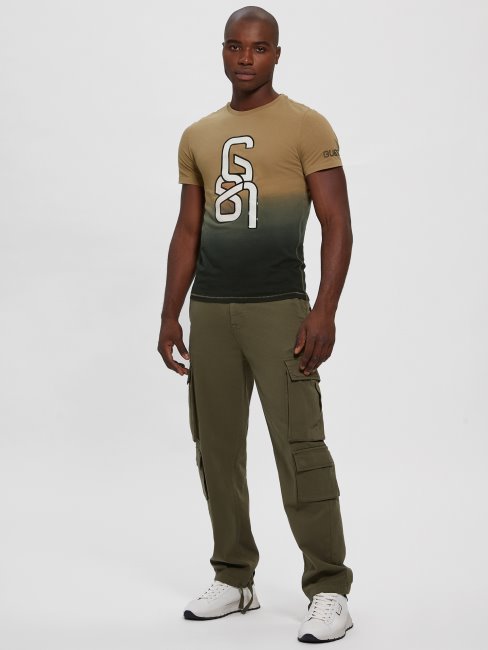 Tee Shirt Guess Filip Dip-dye Logo Macchiato Et Combo Noir