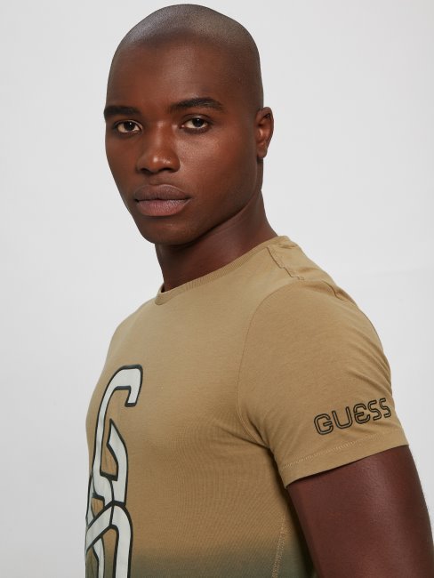 Tee Shirt Guess Filip Dip-dye Logo Macchiato Et Combo Noir
