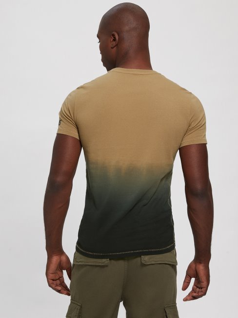 Tee Shirt Guess Filip Dip-dye Logo Macchiato Et Combo Noir