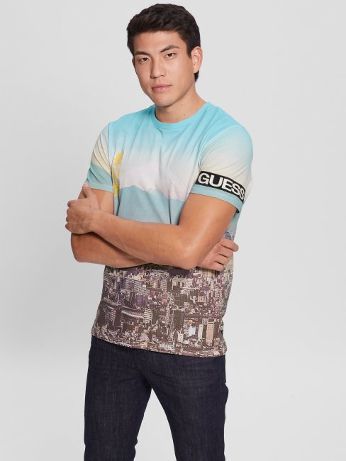 Tee Shirt Blanc Pur Multi Eco Tokyo Cityscape Devinez