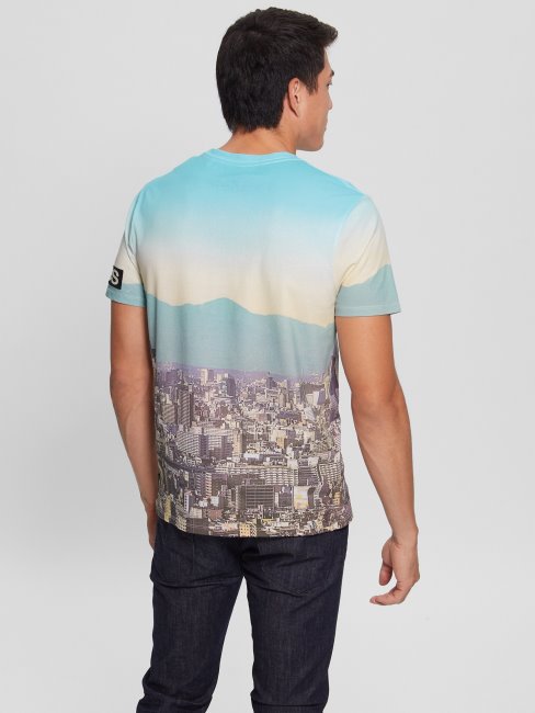 Tee Shirt Blanc Pur Multi Eco Tokyo Cityscape Devinez