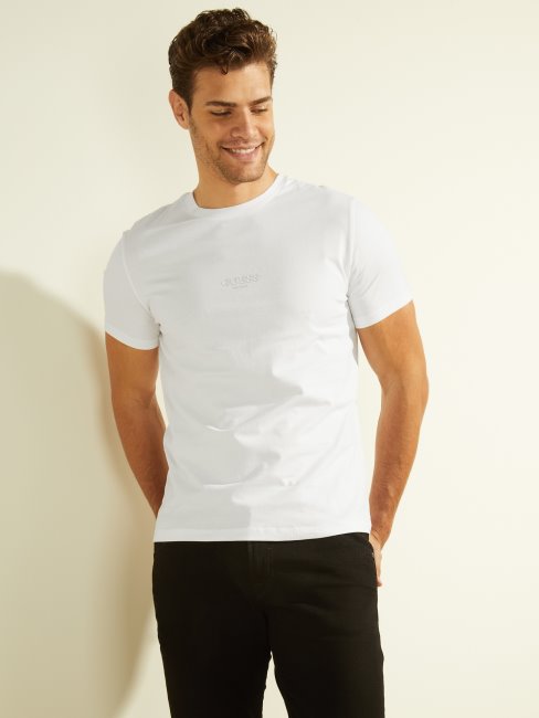 T-shirt Avec Logo Guess Eco Aidy Blanc Pur