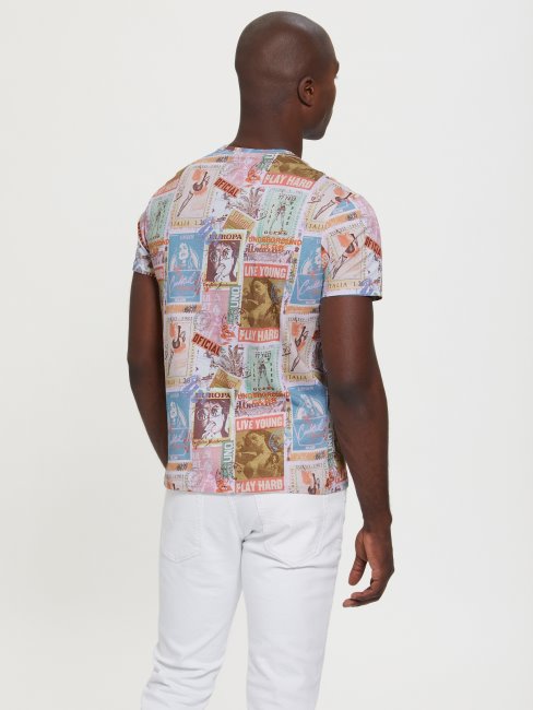 T-shirt De Carte Postale Mondial Multi Eco Blanc Pur Devinez