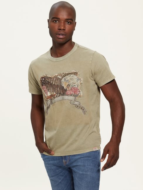 T-shirt Anisim Brodé Bâton De Bambou Suppose