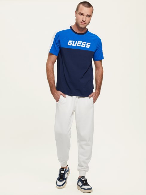 T-shirt Bleu En Soie à Logo Manfred De Guess