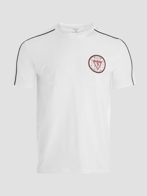 Tee Shirt Guess Eco Barney Logo Sel Blanc