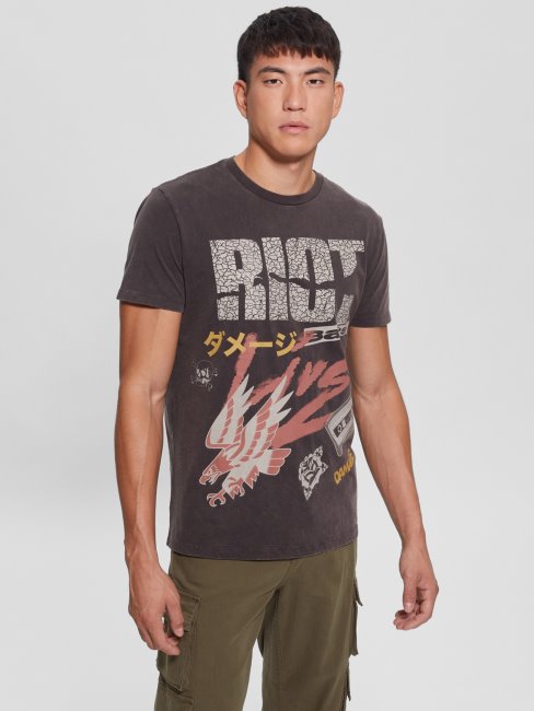 Tee Shirt Riot Tour Guess Jet Noir Multi