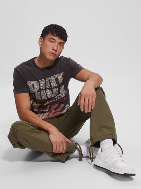 Tee Shirt Riot Tour Guess Jet Noir Multi