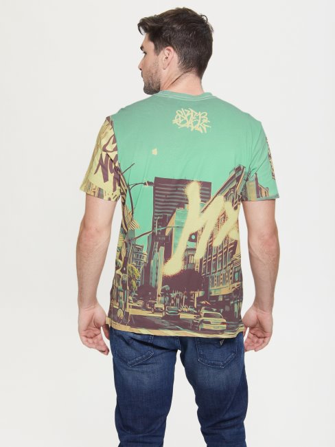 Tee Shirt Guess Multi Eco Dtla Blanc Pur