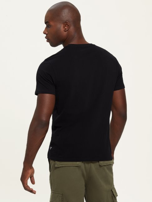 Tee Triangle épissé Noir Jet Guess