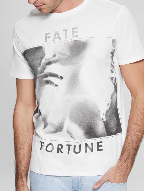 T-shirt Devinez éco Blanc Pur Sort Et Fortune