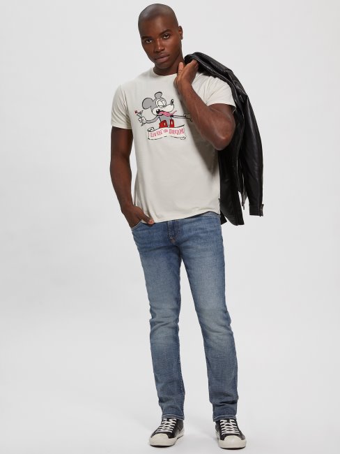 T-shirt Blanc Salé Devine Vivre Le Rêve