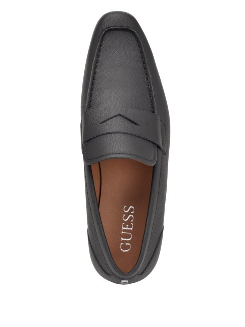 Kullen Robe Mocassins Guess Cuir Noir