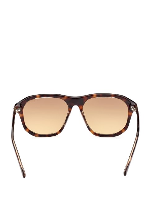 Guess Lunettes De Soleil Navigator En Plastique Dark Havana/gradient Brn