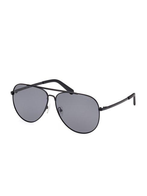 Guess Lunettes De Soleil Aviateur Métal Polarisées Noir