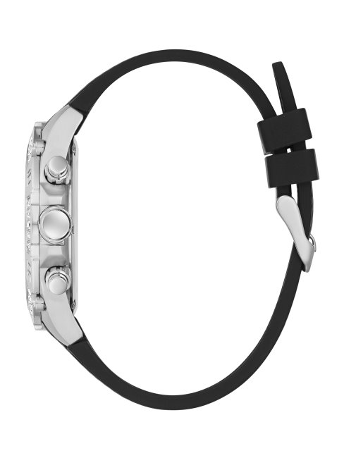 Montre Tachymètre Argentée Et Noire Guess Multi