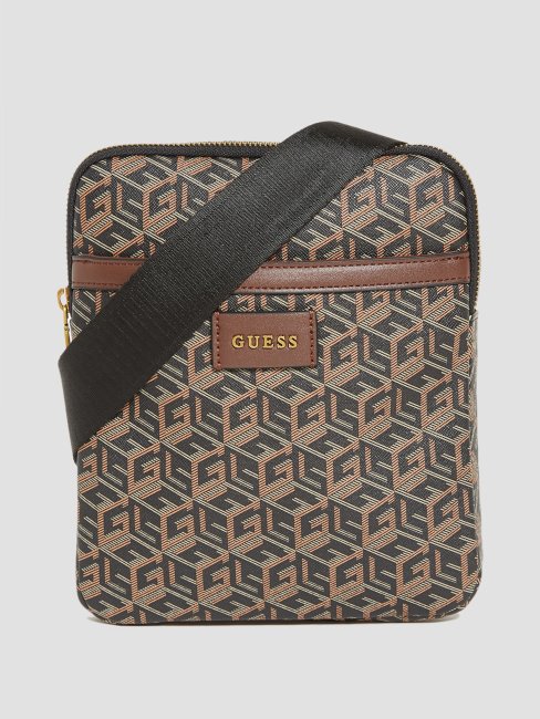 Guess Ederlo Sac à Bandoulière Plat Noir