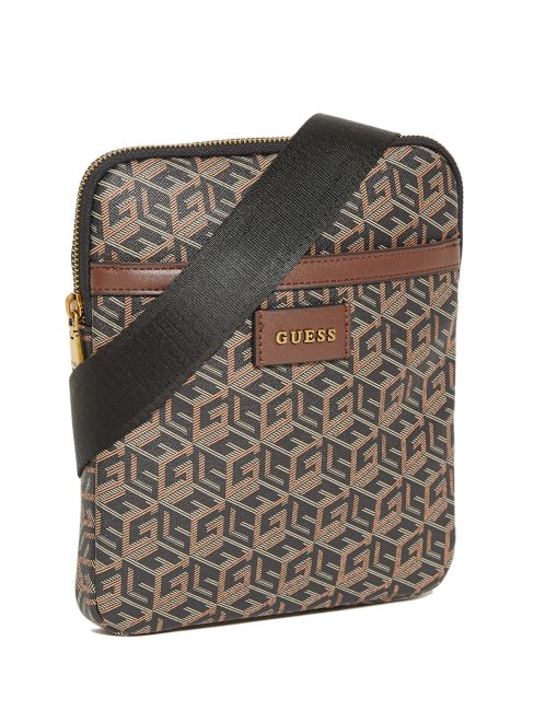 Guess Ederlo Sac à Bandoulière Plat Noir