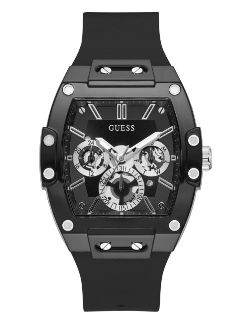 Montre Multifonction Noire Et Argentée Multi Guess