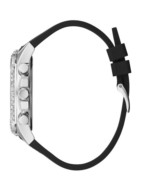 Montre Multifonctions Noire Et Argentée Guess Noir