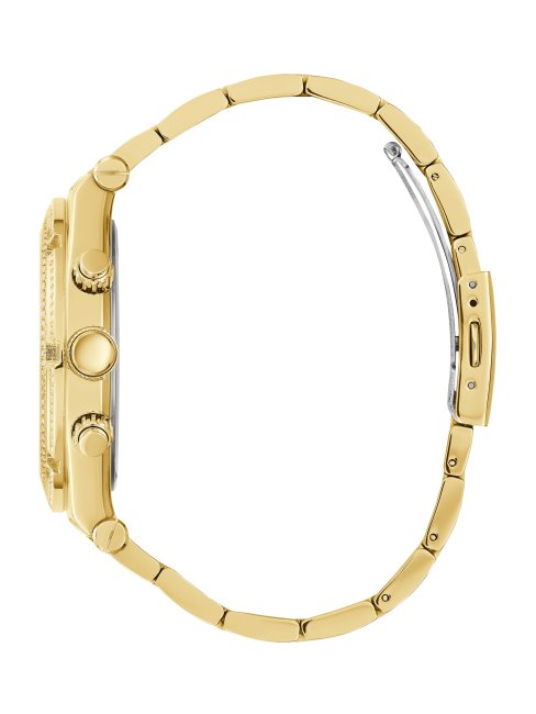 Montre Multifonction à Cadran Exposé Doré Gold Guess