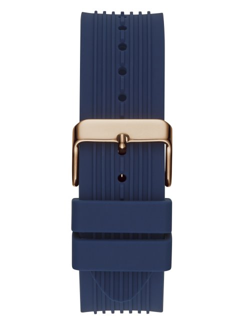 Montre Guess En Silicone Multicolore Bleu Et Or Rose