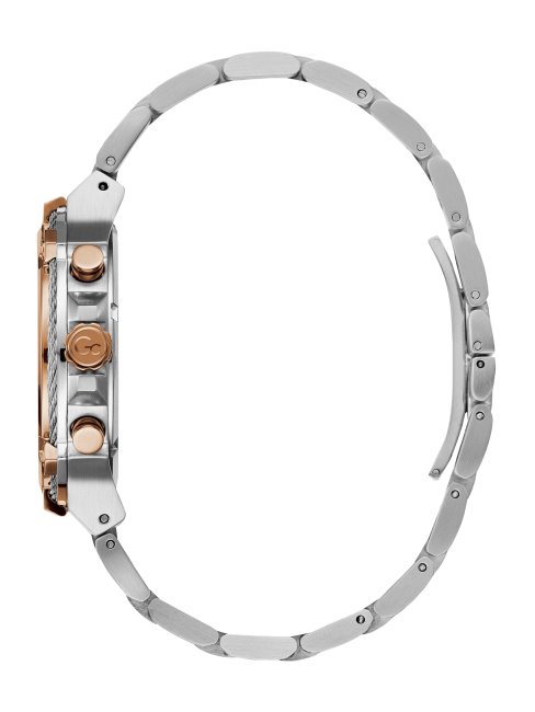 Montre Chronographe Guess Bicolore Argentée Et Noire