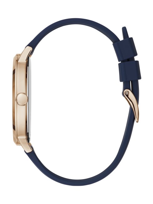 Montre Analogique Bleu Marine Et Or Rose Guess