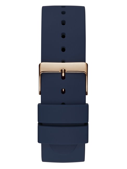 Montre Analogique Bleu Marine Et Or Rose Guess