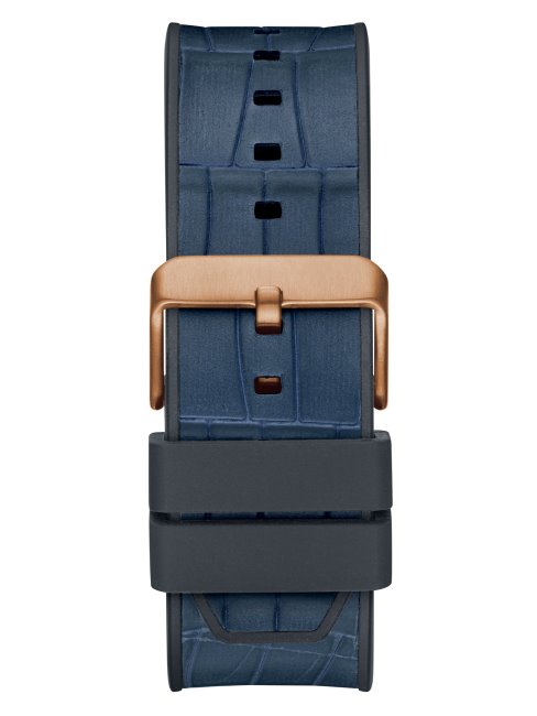 Montre Multifonction Bleu Et Or Rose Guess Multi